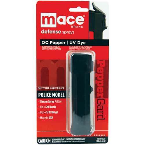 Mace pepperguard police OC spray in package