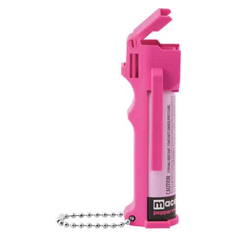 Mace® Personal Model Hot Pink 10% Pepper Spray clip view