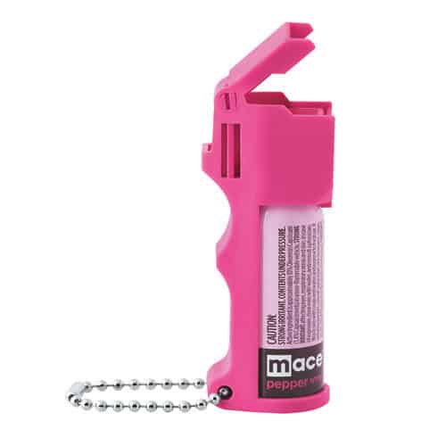 pepper spray with safety top open