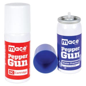 Mace pepper gun OC refill and practice refill with top off