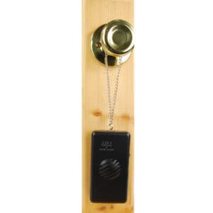 2 in 1 personal and burglar alarm hanging on door knob