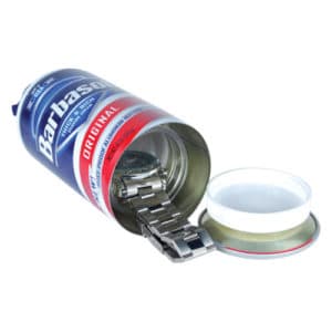 Shaving cream diversion safe open with watch inside