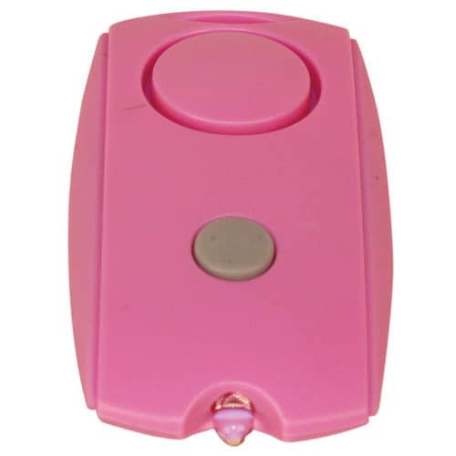 Pink personal alarm flashlight view