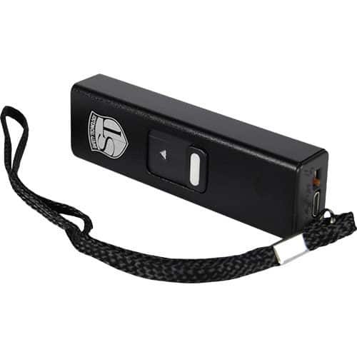 Black slider stun gun front view