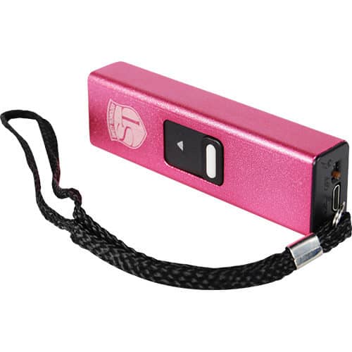 Pink slider stun gun front view