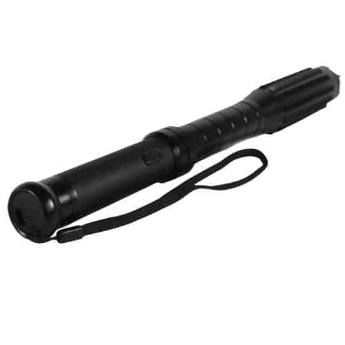 Stun flashlight with striking ability view