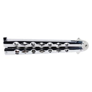 Stainless steel butterfly knife closed