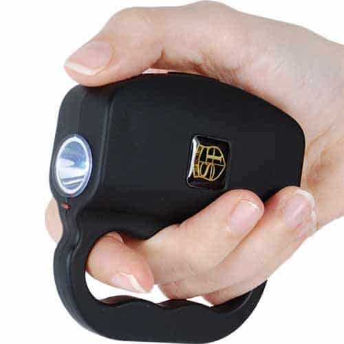 Black Talon stun gun being held