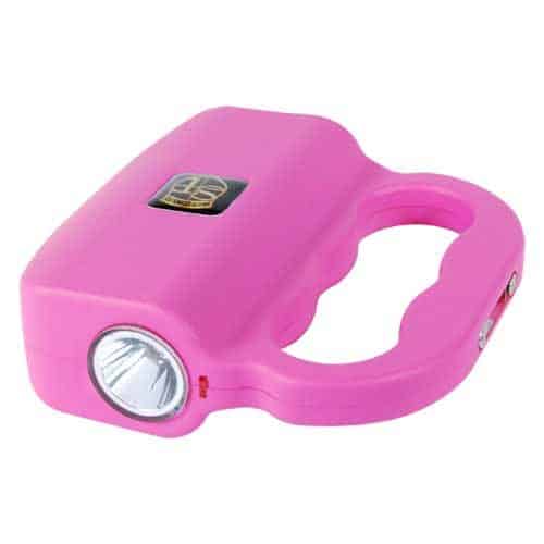 Pink Talon stun gun flashlight view