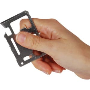 Multi function business card tool in hand