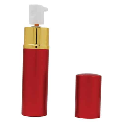 red Wildfire lipstick pepper spray cap off