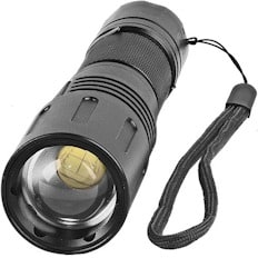 3000 lumen flashlight lens view