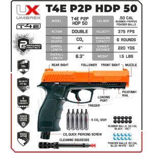 Specifications of P@P 50 caliber air pepper ball gun