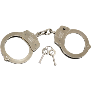 NICKLE PLATED STEEL HANCUFFS WITH 2 KEYS